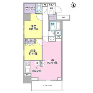 2LDK 間取り図