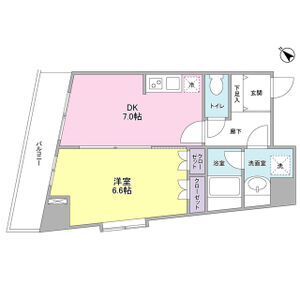 1DK 間取り図