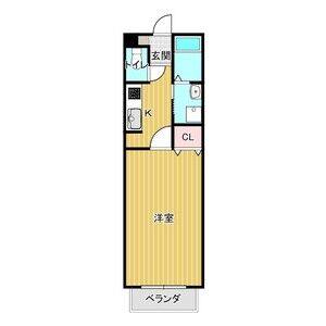 1K 間取り図