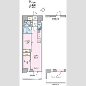 2LDK 間取り図