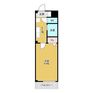 1K 間取り図