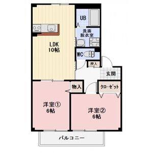 2LDK 間取り図