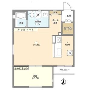 1LDK 間取り図