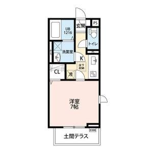 1K 間取り図