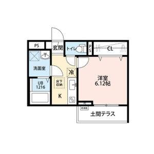 1K 間取り図