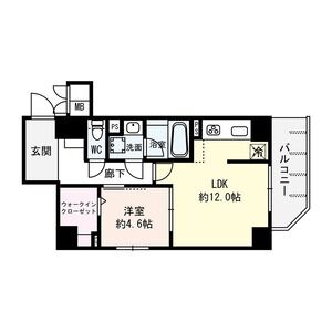 1LDK 間取り図