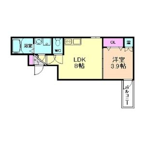 1LDK 間取り図