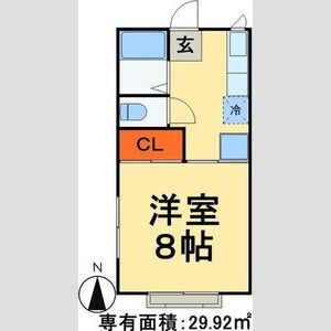 1K 間取り図