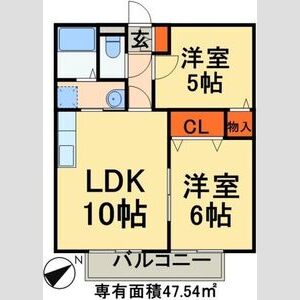 2LDK 間取り図