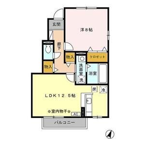 1LDK 間取り図