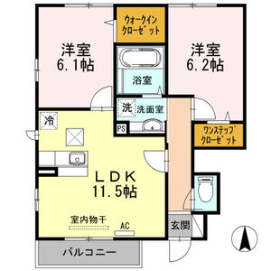 2LDK 間取り図