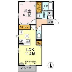 1LDK 間取り図
