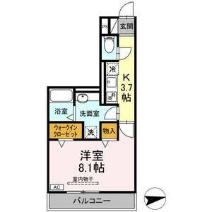 1K 間取り図