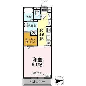 1K 間取り図