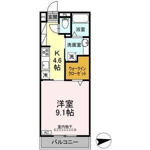 1K 間取り図