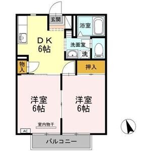 2DK 間取り図