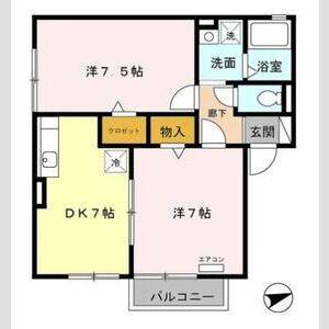 2DK 間取り図