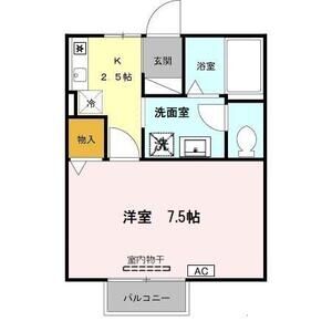 1K 間取り図