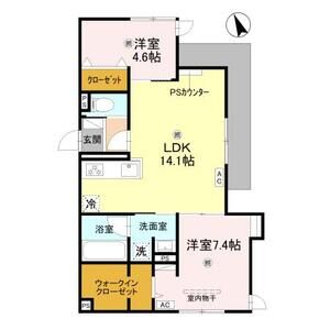 2LDK 間取り図