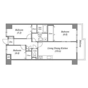 3LDK 間取り図