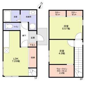 2LDK 間取り図