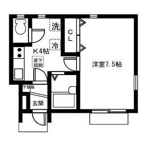 1K 間取り図