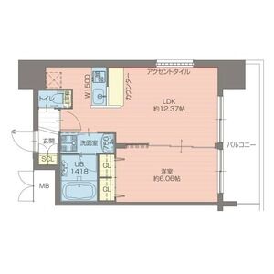 1LDK 間取り図