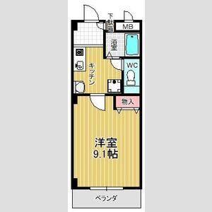 1K 間取り図
