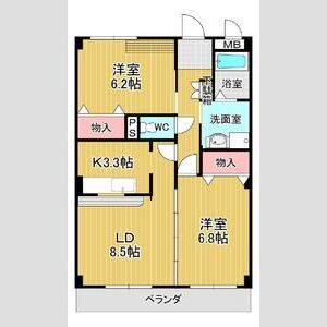 2LDK 間取り図