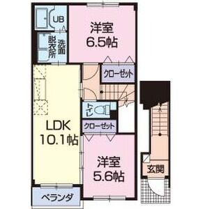 2LDK 間取り図