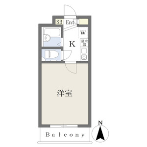 1K 間取り図