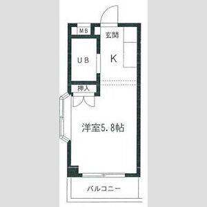 1K 間取り図