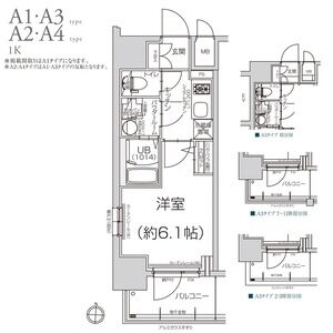 1K 間取り図