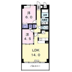 2LDK 間取り図