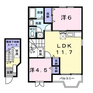 2LDK 間取り図