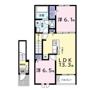 2LDK 間取り図