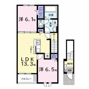2LDK 間取り図