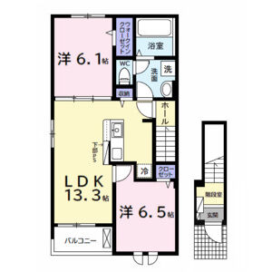2LDK 間取り図