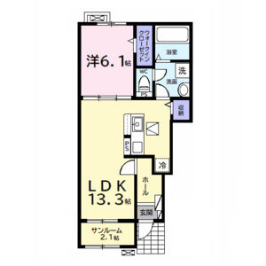 1LDK 間取り図