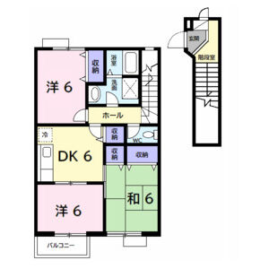 3DK 間取り図