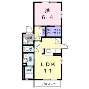 1LDK 間取り図