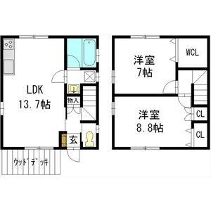 2LDK 間取り図