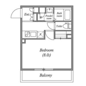 1K 間取り図