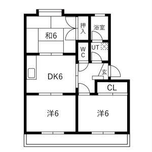 3DK 間取り図