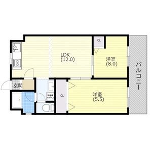 2LDK 間取り図