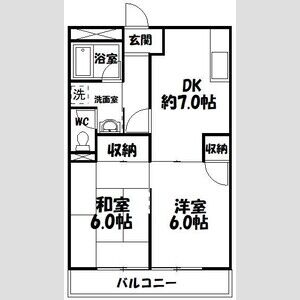 2DK 間取り図