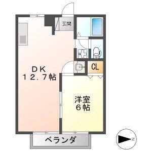 1LDK 間取り図