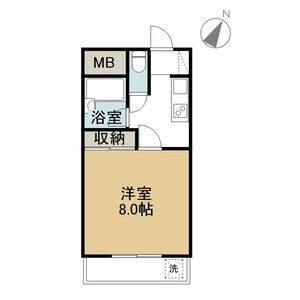 1K 間取り図