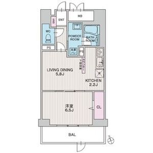 1LDK 間取り図