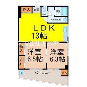 2LDK 間取り図